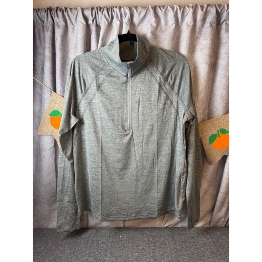Eddie Bauer Women's Gray Resolution Stretch Long Sleeve 1/4 Zip Pullover L - Picture 2 of 10
